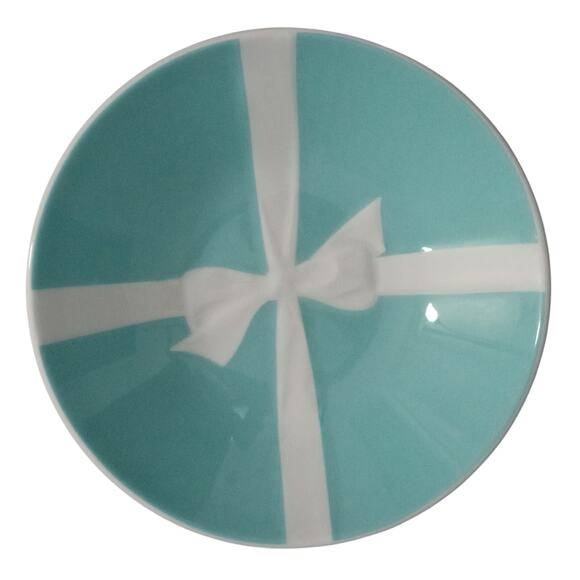 Tiffany Blue White Bow 3 Piece Bone China Set - Picture 5 of 9